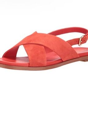 Women’s Cole Haan Grand 360 coral Suede Cross-Strap Sandal